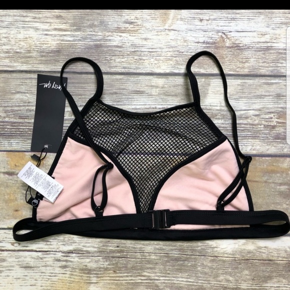 Swimsuit Mesh Bikini Peach&Black Size M - Picture 5 of 7